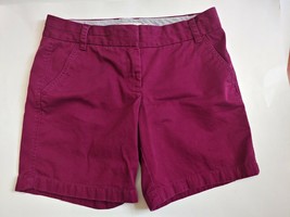 J Crew Chino Broken In Shorts Womens Size 4 Magenta 100% Cotton - $21.78