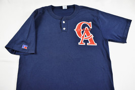 Vintage California Angels Russell Athletic T-Shirt Mens L Navy Blue 2-Bu... - £26.10 GBP