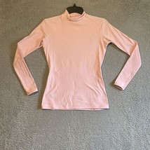 Under Armour Women’s Long Sleeve Mock Neck Baselayer Top Size Large Pink - £13.23 GBP
