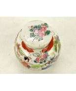 Small Porcelain Ginger Jar, Hand Painted Vanity Bottle, Geisha Women, Fl... - $40.26 CAD