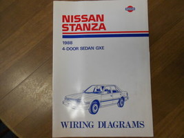 1988 Nissan Stanza Wiring Diagram 4 Door Sedan GXE Service Repair Shop Manual 88 - £8.72 GBP