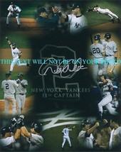 Derek Jeter Autographed 8x10 Rp Photo Career Collage Ny Yankees - £10.78 GBP