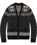 Polo Ralph Lauren Sz XL Fair Isle Cardigan Sweater Nordic Cashmere Blend... - £78.20 GBP