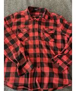 MCedar Men’s Flannel Shirt Size XL Red And Black Plaid - $323.19 MXN