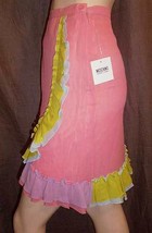 Moschino Pink Ruffled Silk Skirt 42IT NWT - £211.06 GBP