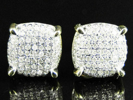 2.00 Ct Round Cut Diamond Cluster Stud Earrings Women&#39;s 14Kt Yellow Gold Over - £66.26 GBP
