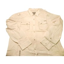 Montobene Italy Men`s Shirt Western White Long Sleeve Button Down XL - £39.10 GBP