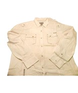 Montobene Italy Men`s Shirt Western White Long Sleeve Button Down XL - £39.27 GBP