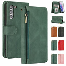 Leather Wallet Magnetic flip cover case For Samsung Galaxy S21 S20 Note20 ultra+ - £47.96 GBP