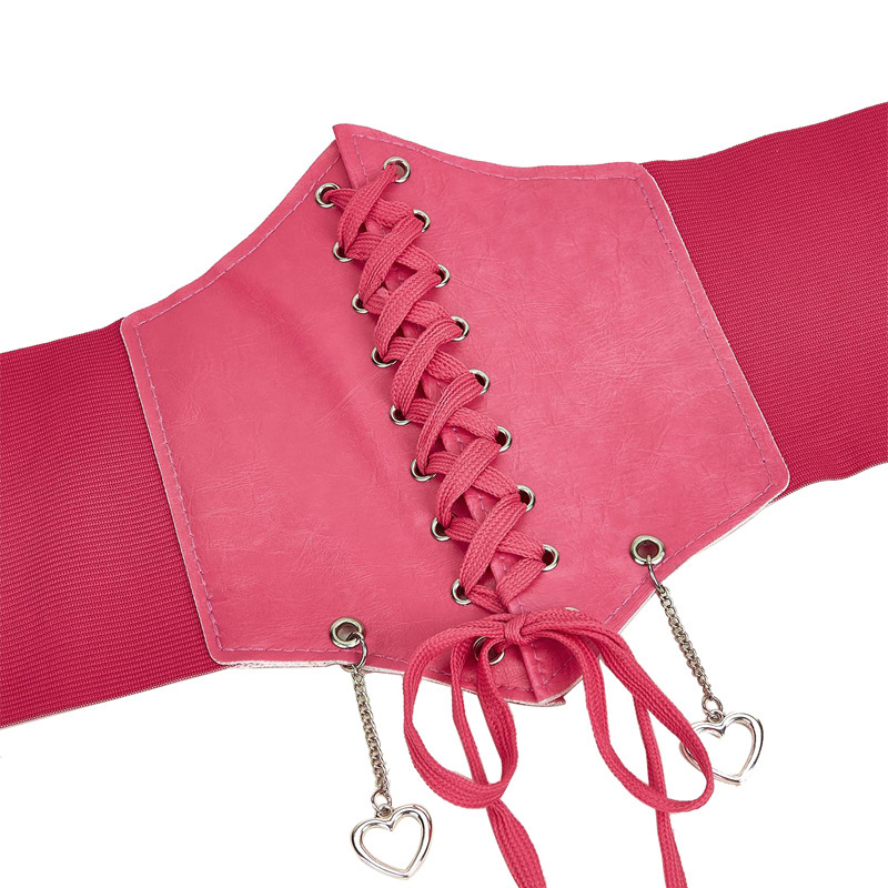 Women's Pink Corset Belt with Hearts Item image 2
