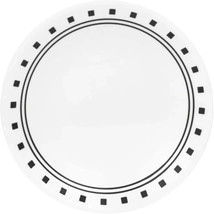 7 Corelle Black &amp; White City Block bread dessert plates boxes lines corning - £30.55 GBP