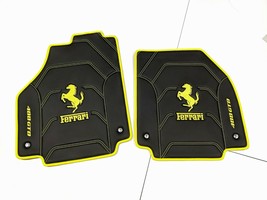Ferrari 488 GTB, Spyder, F12, Portofino Eco Leather Floor Mats Black/Yellow,Logo - £546.50 GBP