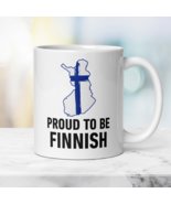 Patriotic Finnish Mug Proud to be Finnish, Gift Mug with Finnish Flag - £17.13 GBP