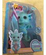 Fingerlings Baby Dragon NOA w/ 40 Sounds Teal Blue Glitter WowWee Wearab... - $19.99