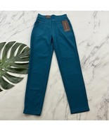 Polished &amp; Poised Womens High Rise Pant Size XS New Blue Bow Trim Skinny - $23.00 CAD
