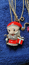 New Betsey Johnson Necklace Elf Red White Christmas Collectible Decorative Nice - £12.08 GBP