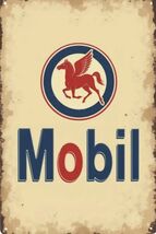 Mobil Exxon Retro Vintage Gas Gasoline Oil Tin Sign 8x12 inches Station R - $34.91 CAD
