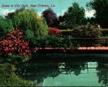 Lago E Piede Ponte Città Park Nuovo Orleanas Louisiana La Unp DB Cartoli... - £5.73 GBP