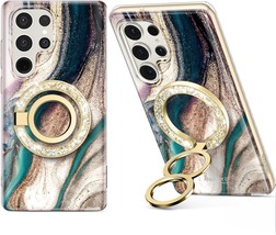 Bundle Compatible with Samsung Galaxy S23 Ultra Case Drift Sand Brown Magnetic P - £58.26 GBP