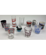 Lot of 11 Vintage Collectible Shot Glasses U.S. INT. Souvenir Toothpick ... - $26.72