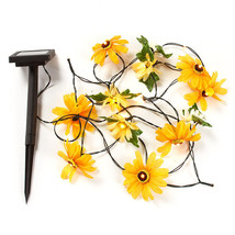 NEW Sunflower Outdoor Decorative Solar String Fairy Accent Lights Garlan... - $9.95