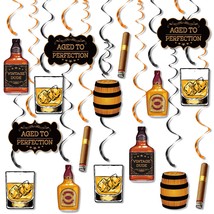 Whiskey Birthday Party Decorations For Men, Aged To Perfection Party Supplies Wh - £19.23 GBP