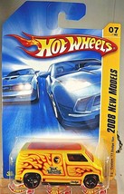 2008 Hot Wheels #7 New Models 7/40 CUSTOM &#39;77 DODGE VAN Yellow Variation wBlkOH5 - £7.42 GBP