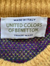 Vintage United Colors of Benetton Wool Blend Sweater Floral Italy Womens... - £45.67 GBP