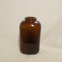 Vintage 3 Dot Amber Glass Snuff Jar Bottle - £6.10 GBP