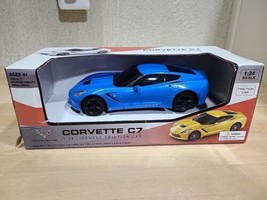 Chevrolet Corvette Z06 Friction Car 1:24 Scale Blue GM General Motors New - $16.49