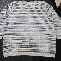 Vintage Alfred Dunner Sweater Womens XL Blue/Beige Pullover Acrylic Tigh... - €9,26 EUR