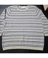 Vintage Alfred Dunner Sweater Womens XL Blue/Beige Pullover Acrylic Tigh... - €9,26 EUR