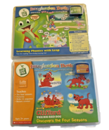 Leap Frog 2 Imagination Desk Book &amp; Cartridges Learning Phonics &amp; Clifford - $20.43