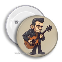 Johnny Cash BUTTON Pin Pinback Buttons Badge Christmas Gift Collectible - $2.99