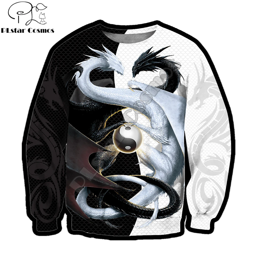 Yinyang Black &amp; White  3D Printed Fashion Mens hoodies &amp;  Autumn Unisex zipper H - £106.51 GBP