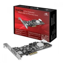 Vantec Quad Chip 4-Port Dedicated 5Gbps Usb 3.0 Pcie Host Card - £139.24 GBP