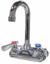 4&quot; AA-410G Wall Mount Commercial Hand Sink Faucet with 3-1/2&quot; Gooseneck Spout - £75.58 GBP