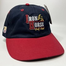 Iron Horse Golf Club Hat Cap Embroidered Spellout Logo Canvas Strapback ... - $19.55