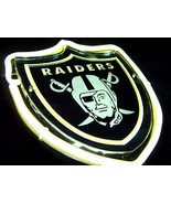 NFL Oakland Raiders Football 3D Neon Light Sign 10&quot; x 11&quot; - £155.58 GBP