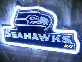 NFL Seattle Seahawks Football 3D Neon Light Sign 11&quot; x 8&quot; - £152.01 GBP