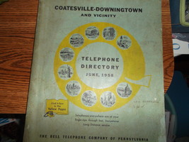 Original June, 1958, Coatesville and Downingtown Telephone Book from Bel... - $20.00