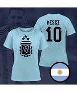 Argentina Messi Champions 3 Stars FIFA World Cup Qatar 2022 Light Blue T... - $41.01 CAD+