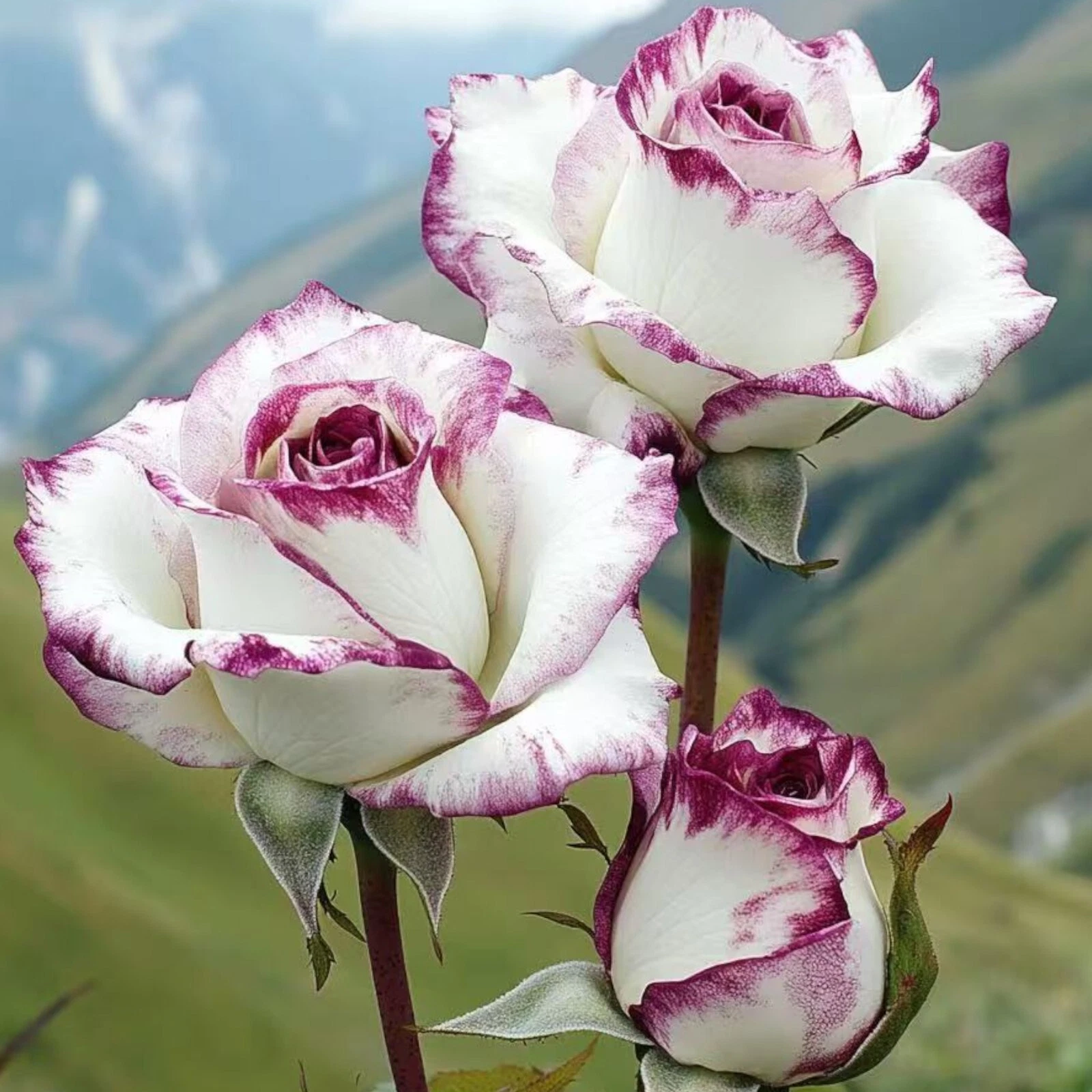 Two-Tone White and Purple Rose Seeds  20 Seeds  Non-GMO Heirloom Variety - $13.44 CAD