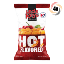 4x Bags Uncle Ray&#39;s Hot Flavored 4.5oz | Official MLB Chips | Fast Shipping - $18.77