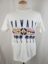 Vintage Hawaii T-Shirt Maui Kauai Kona Oahu Tourist Adult Large Flags Sailing - £14.90 GBP