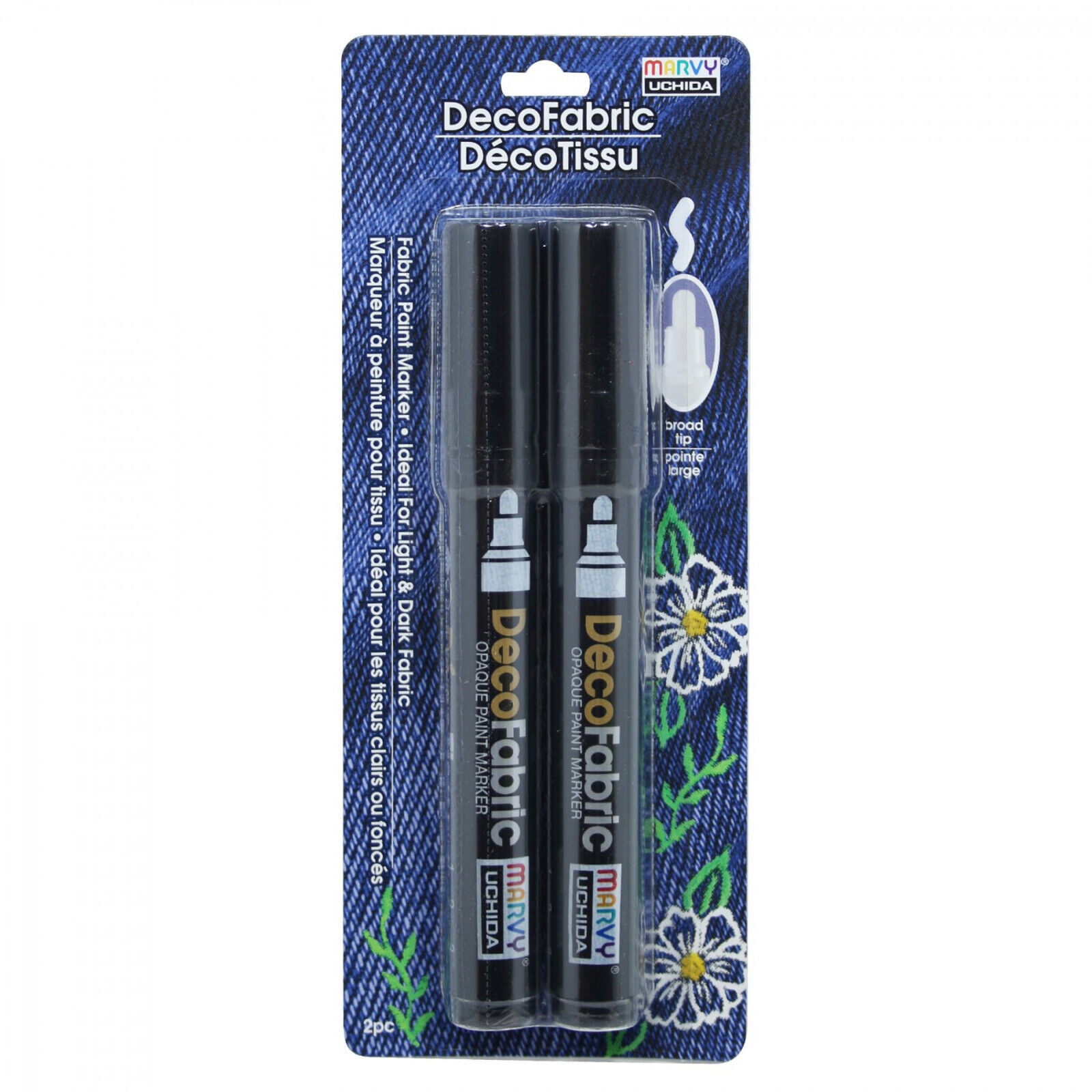 Clover Water Soluble Fabric Marker Fine Blue