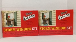 (2)Warp&#39;s Easy-On Storm Window Kit 36&quot; × 72&quot; Plastic Sheet 18ft. Fiber M... - £10.99 GBP