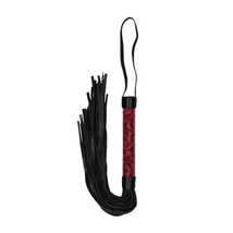 Ouch! Luxury Diamond-Patterned Whip Flogger Burgundy - £21.56 GBP