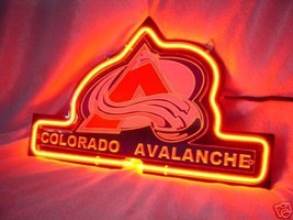 NHL Colorado Avalanche Beer Bar 3D Neon Light Sign 14&quot; x 9&quot; - £156.81 GBP