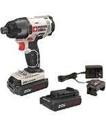 PORTER CABLE 20V MAX* 1/4 in. Cordless Impact Driver Kit, Hex Head, Compact - $155.07